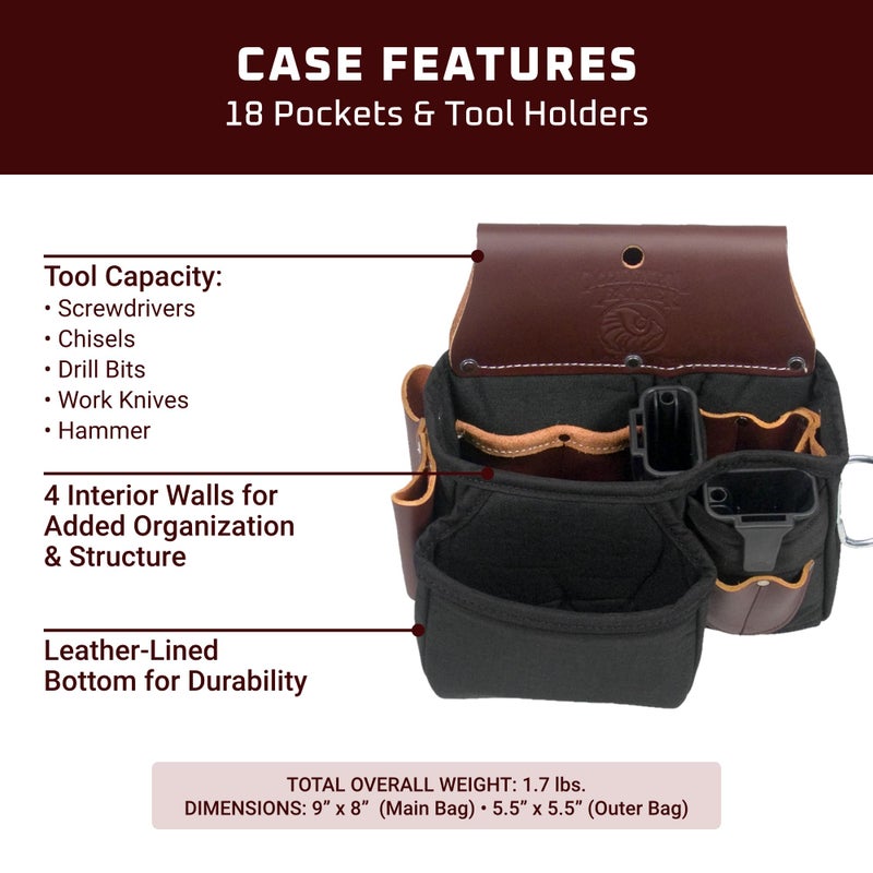 Occidental Leather Stronghold Tool Case - 18 Pockets & Tool Holders - Made in USA - Image 3